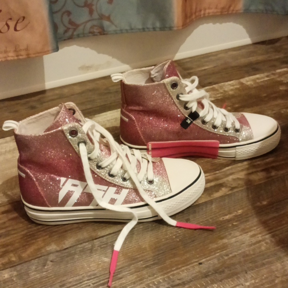 Ash brand glitter women's tennis shoes